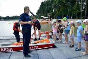 Akcja Kręci mnie bezpieczeństwo nad wodą, nad Zalewem w Gorzycach.