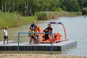 Akcja Kręci mnie bezpieczeństwo nad wodą, nad Zalewem w Gorzycach.