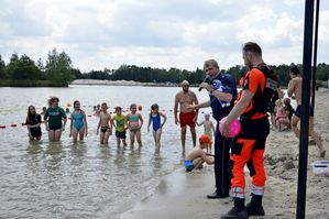 Akcja Kręci mnie bezpieczeństwo nad wodą, nad Zalewem w Gorzycach.