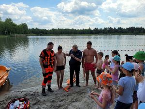 Akcja Kręci mnie bezpieczeństwo nad wodą, nad Zalewem w Gorzycach.