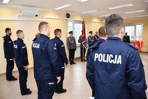 Ślubowanie 7 funkcjonariuszy Komendy Miejskiej Policji w Tarnobrzegu