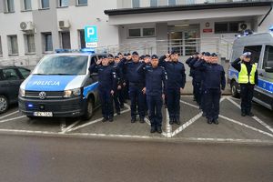 Policjanci z KMP w Tarnobrzegu oddali hołd policjantowi, który zginął na służbie