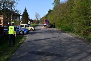 Zdarzenie drogowe w miejscowości  Stale w gminie Grębów.