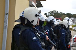 Kibice Star Starachowice podczas meczu na miejskim stadionie w Tarnobrzegu