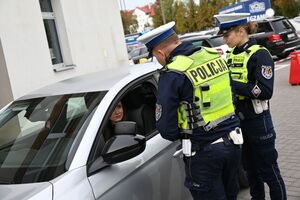 Policjanci podczas działań